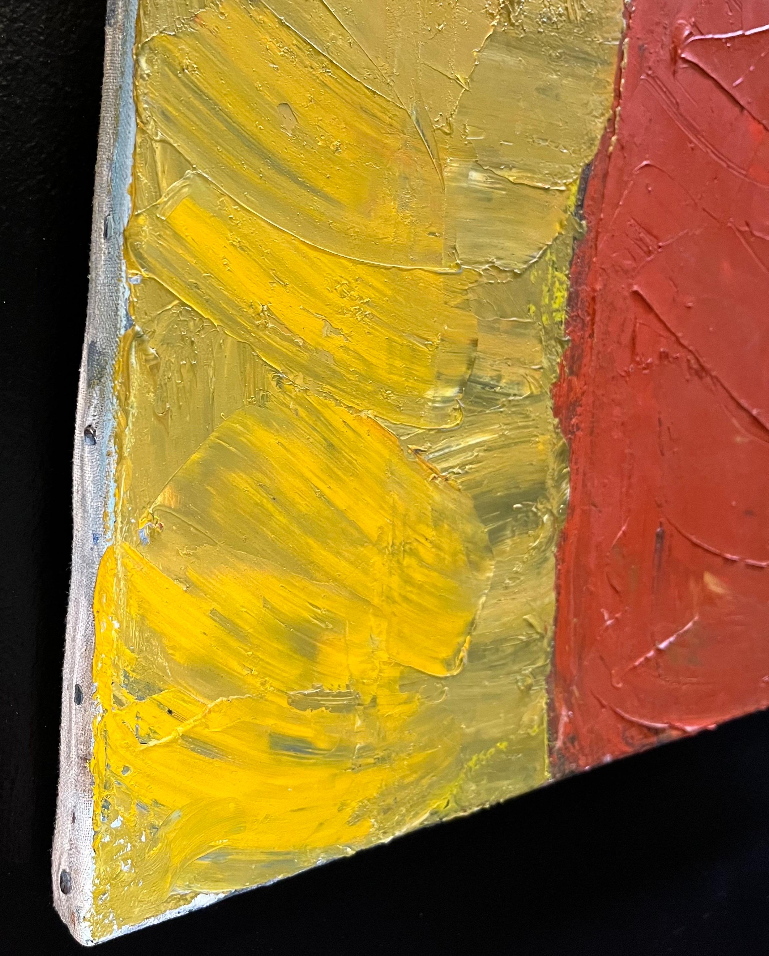 Abstract Composition N°3 by Alexandre Rochat - Oil on Canvas - 93x73 cm For Sale 7