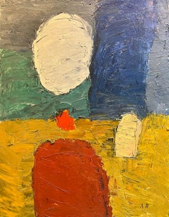Composizione astratta N°3 di Alexandre Rochat - Olio su tela - 93x73 cm