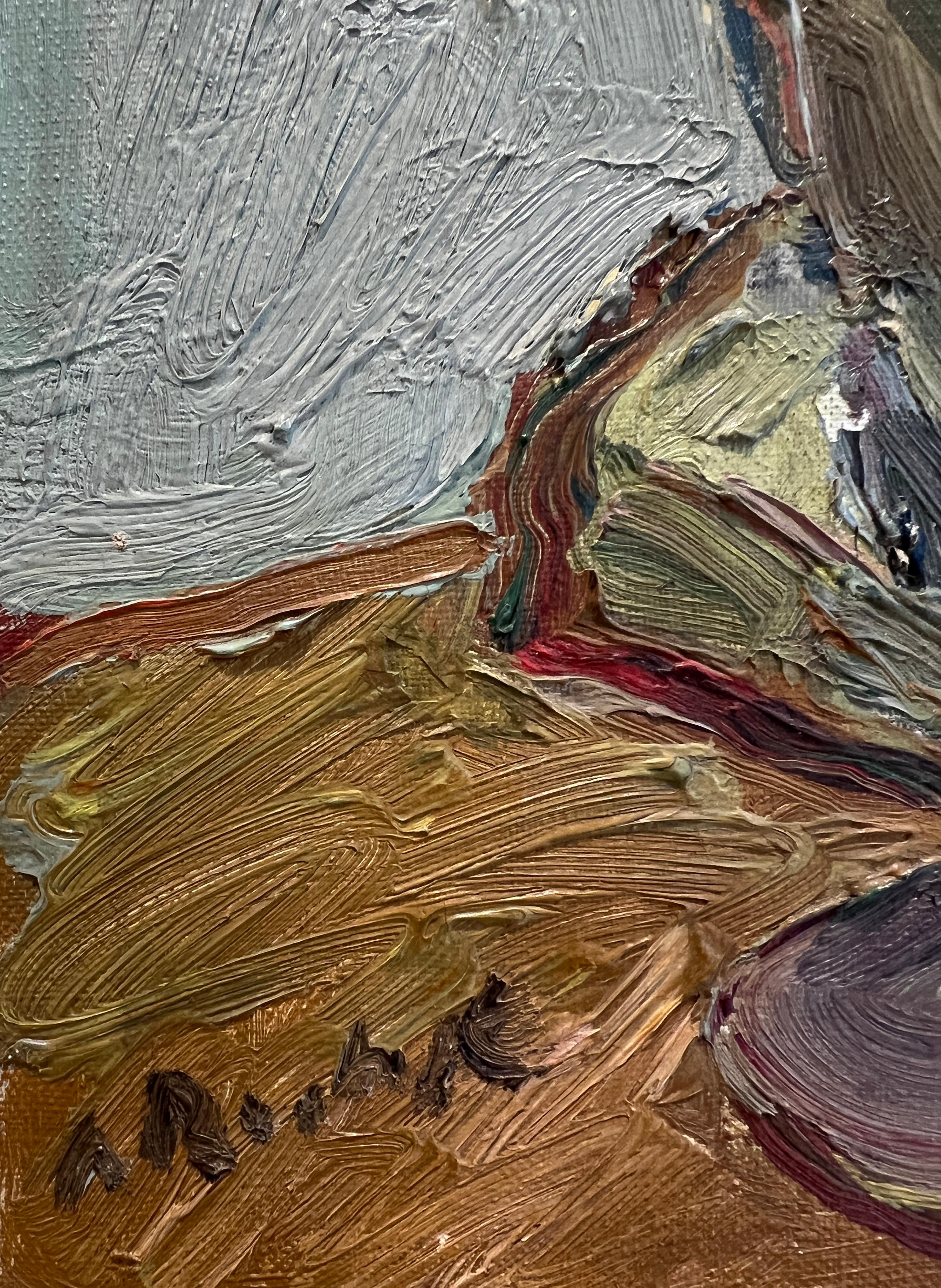 Blumenstrauß und Buch (Expressionismus), Painting, von Alexandre Rochat