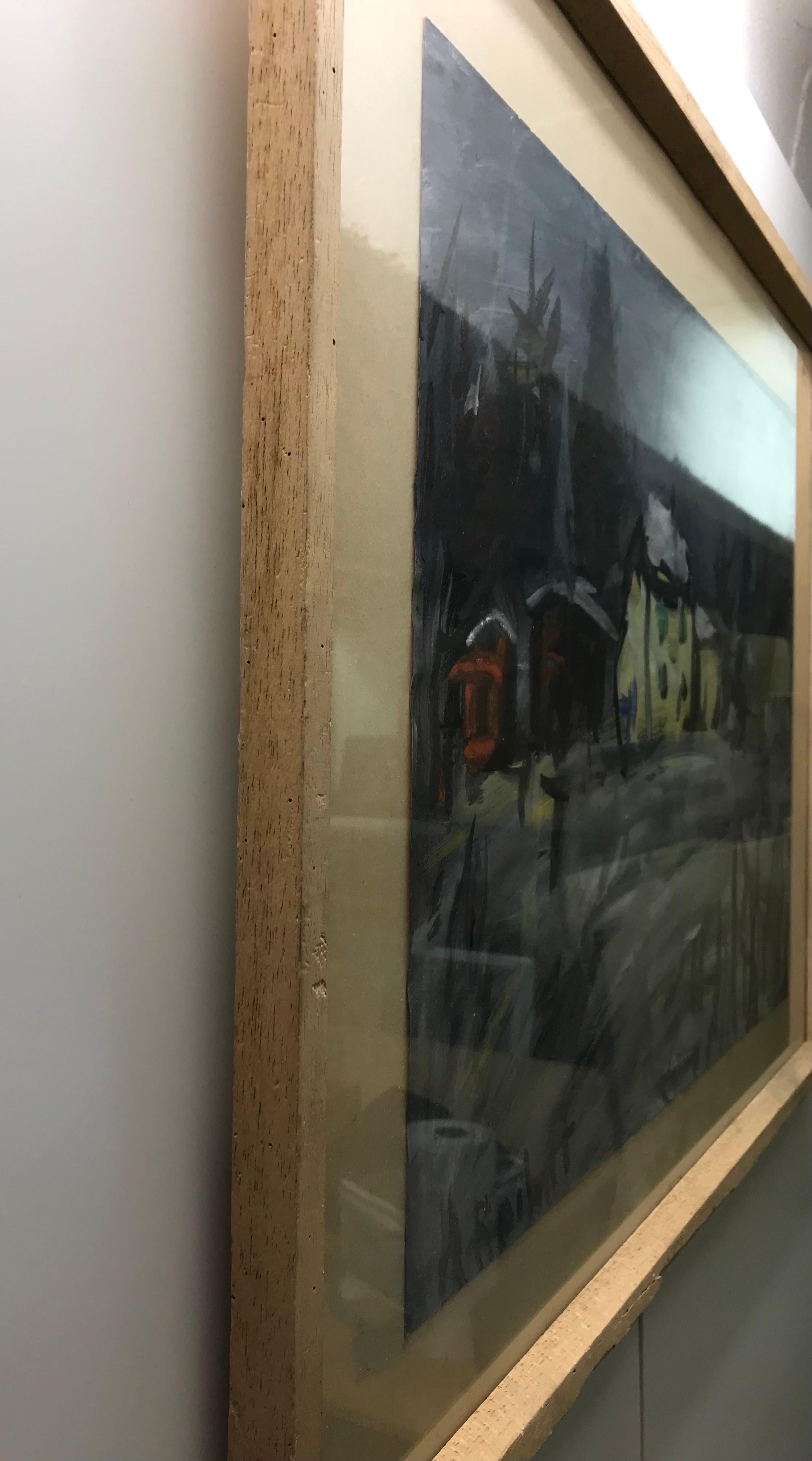 Work on paper
Light brown wooden frame with glass pane
58,5 x 79 x 2 cm
