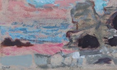 Israel, Pintura al gouache de los años 50 firmada por Alexandre Sacha Garbell