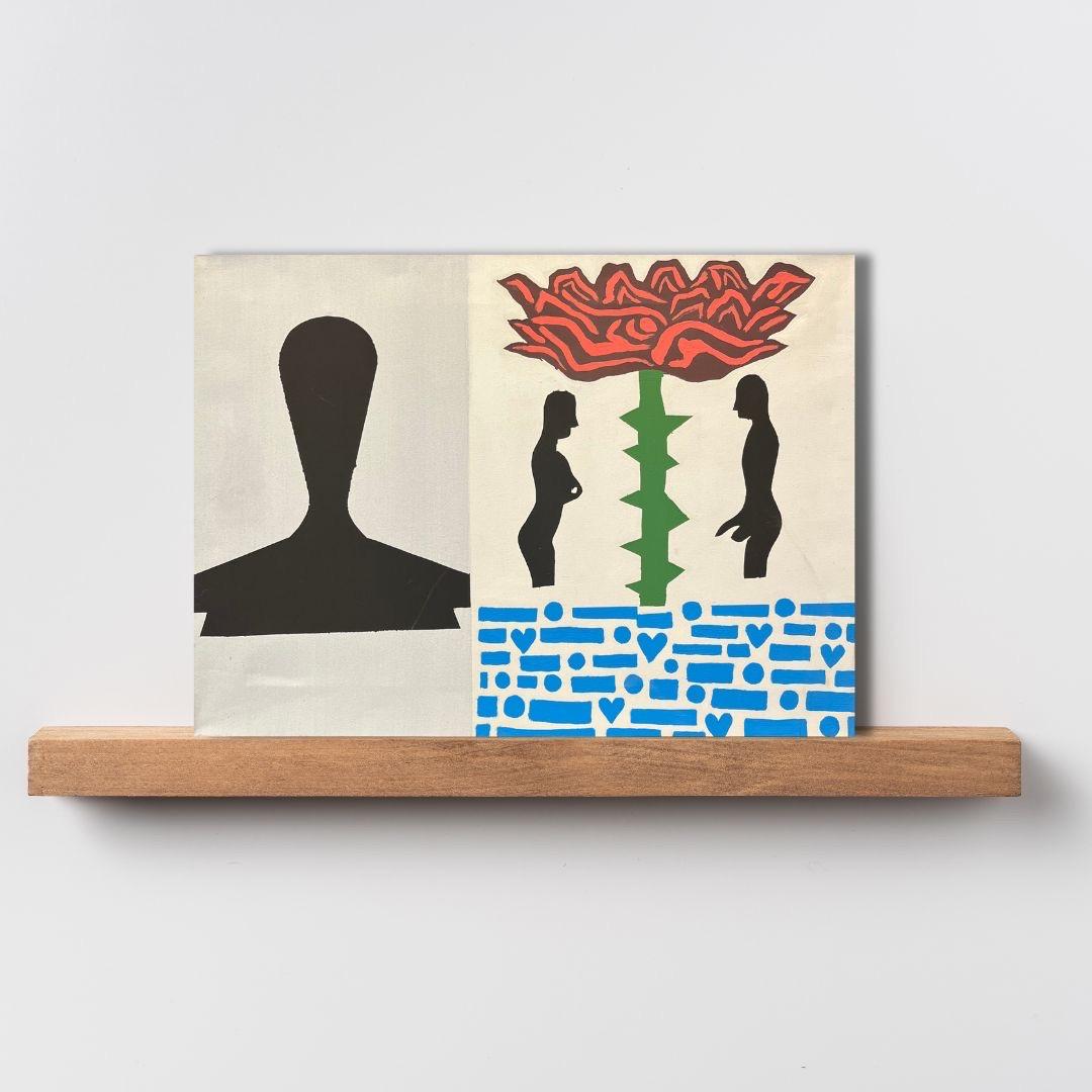 Love Letter by Alexander Schaller - Acrylic on Canvas - 43x59 cm For Sale 2