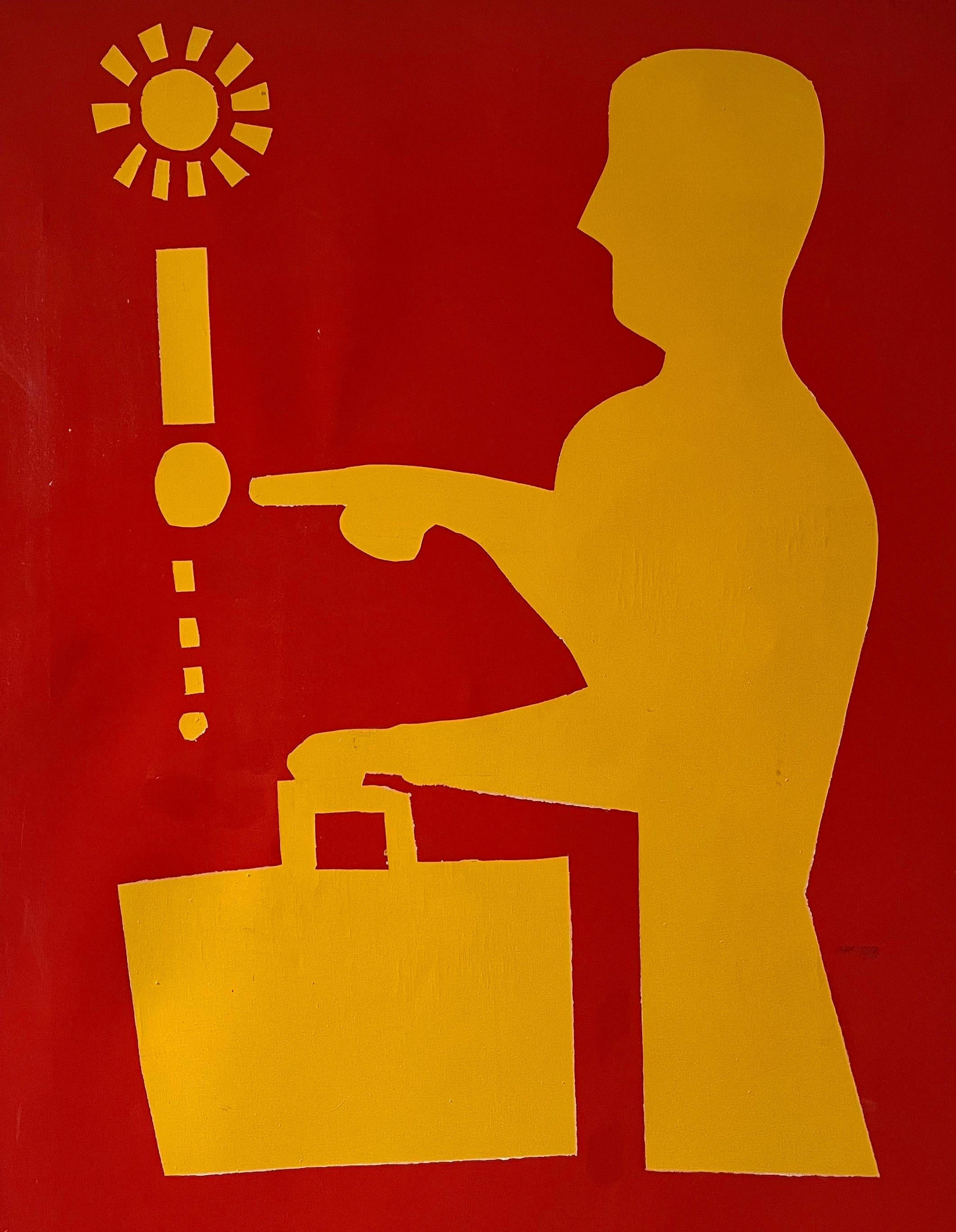 On/Off von Alexander Schaller - Acryl auf Leinwand - 124x107 cm – Painting von Alexandre Schaller
