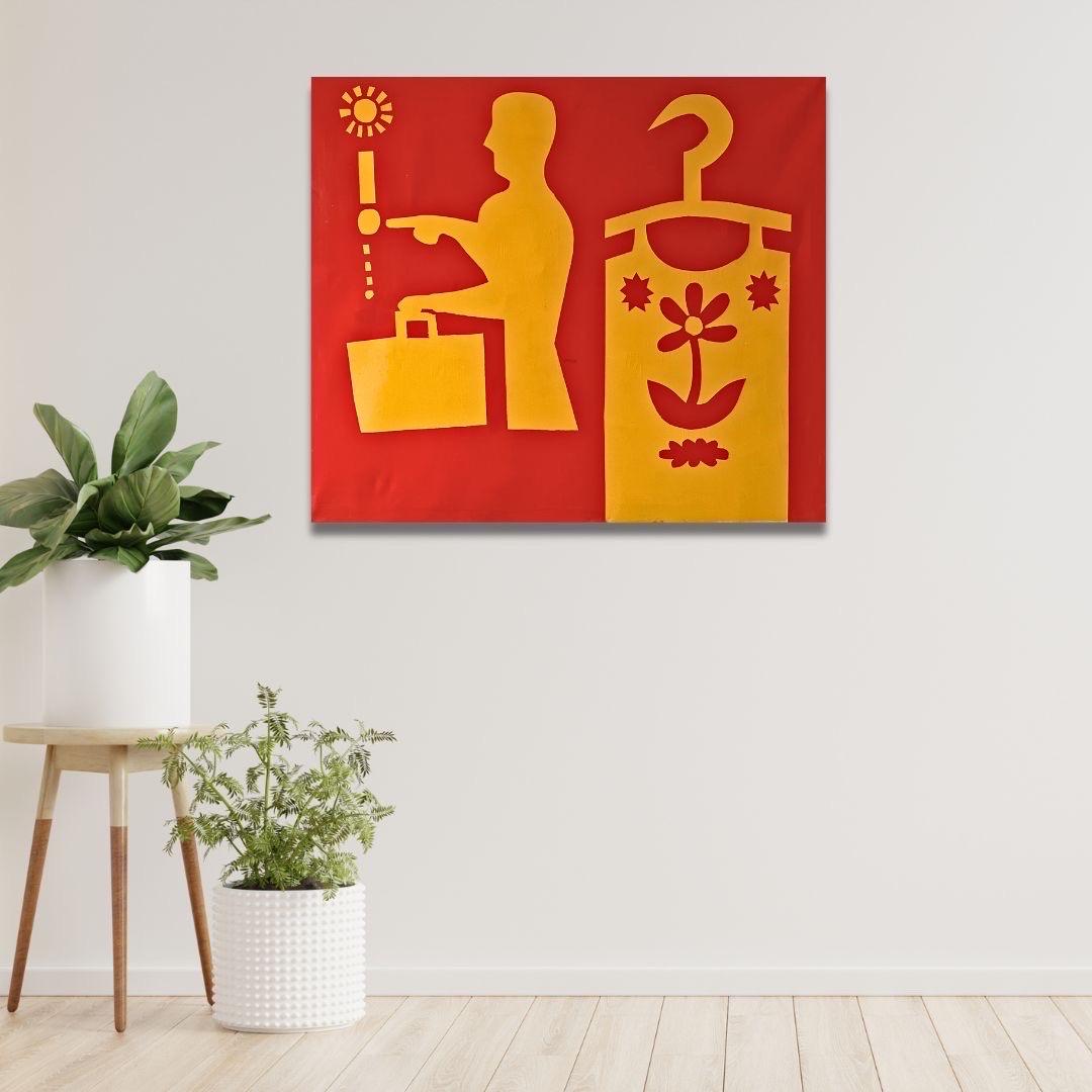 On/Off von Alexander Schaller - Acryl auf Leinwand - 124x107 cm im Angebot 2