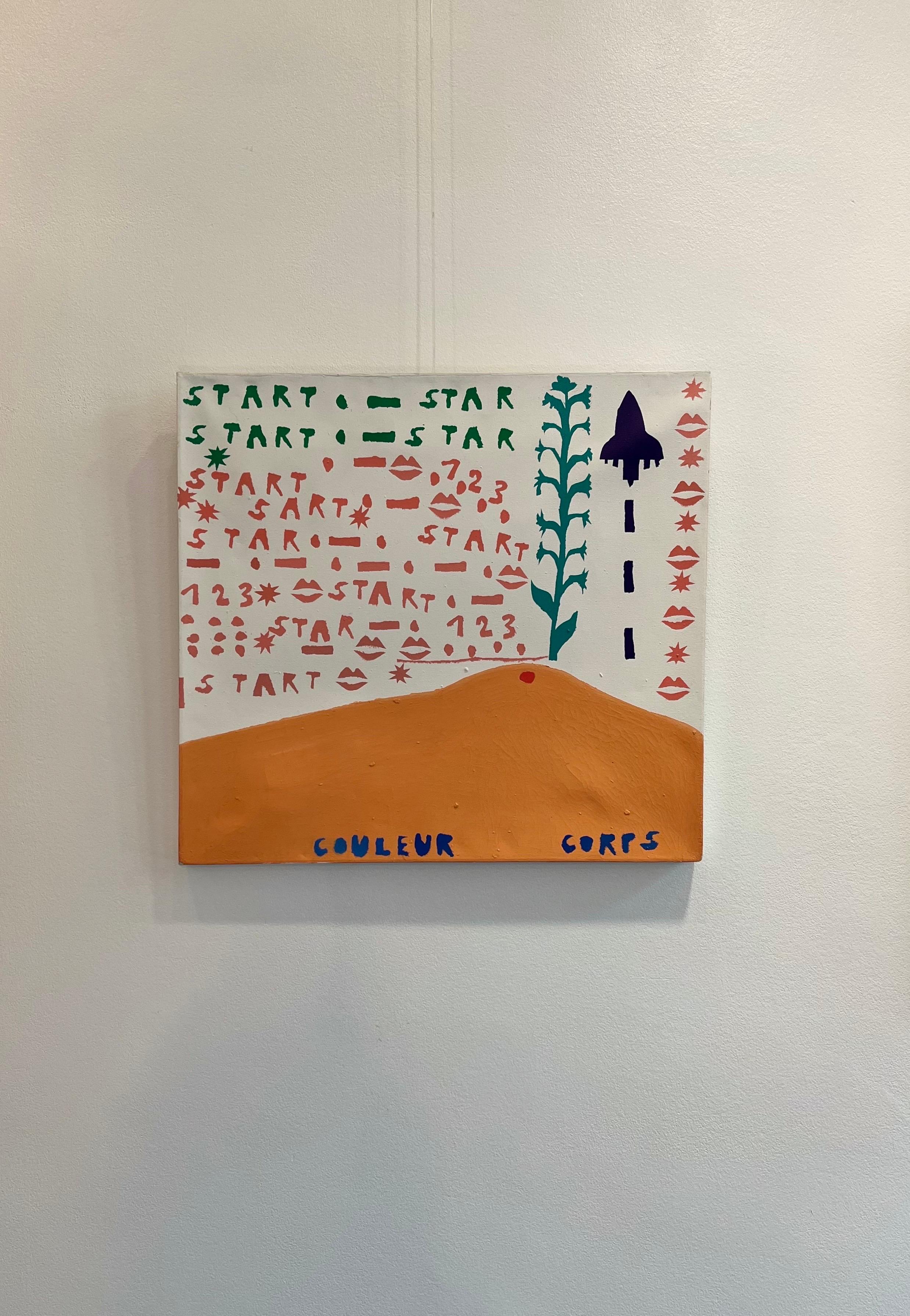 Start by Alexander Schaller - Acrylic on Canvas - 65x60 cm For Sale 4