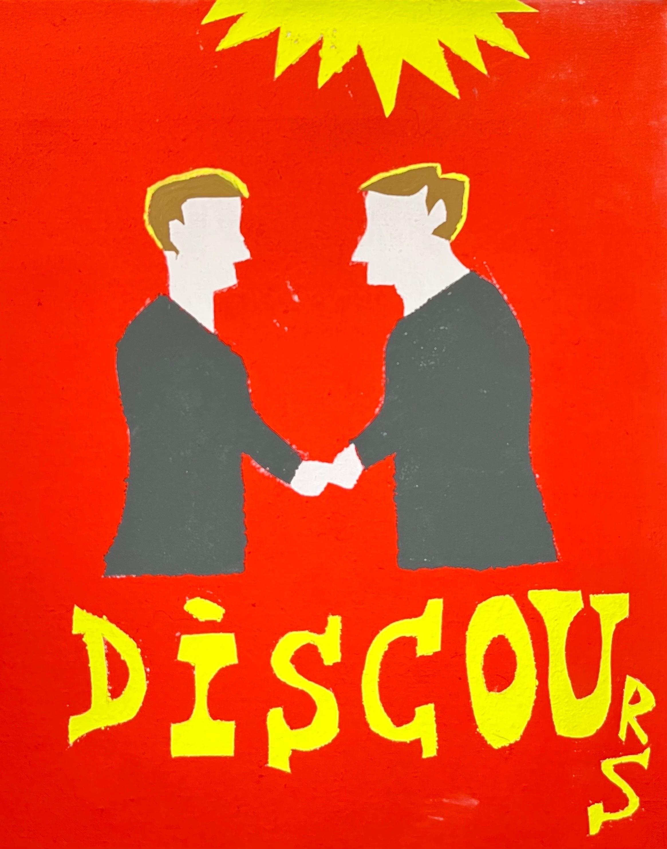 Vital Bonds by Alexander Schaller - Acrylic on Canvas - 43x59 cm - Painting by Alexandre Schaller