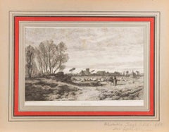 Veduta di Ostia - Acquaforte di Alexandre Segé - 1860ca.