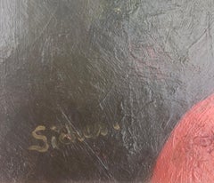 Mid Century Spanish Intimist Female Portrait Oil Painting Catalan Figurative Art