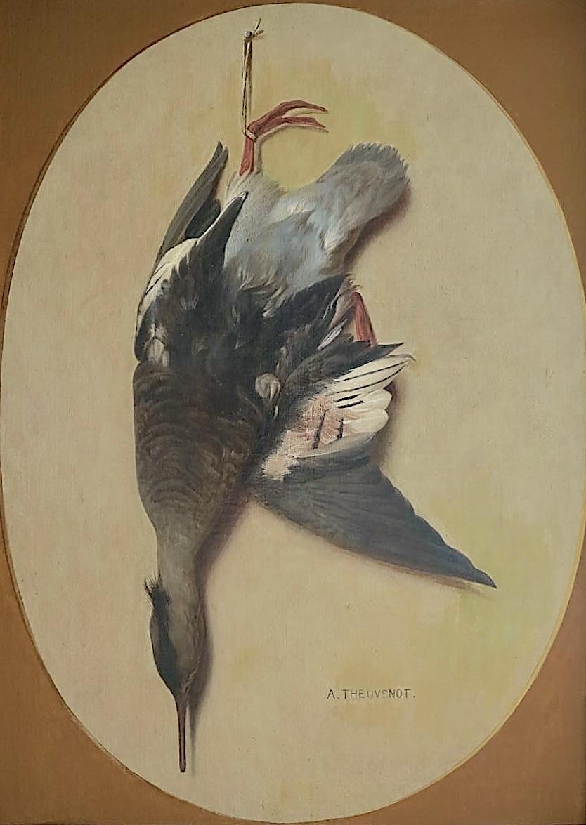Red-breasted Merganser - Painting by Alexandre THEUVENOT