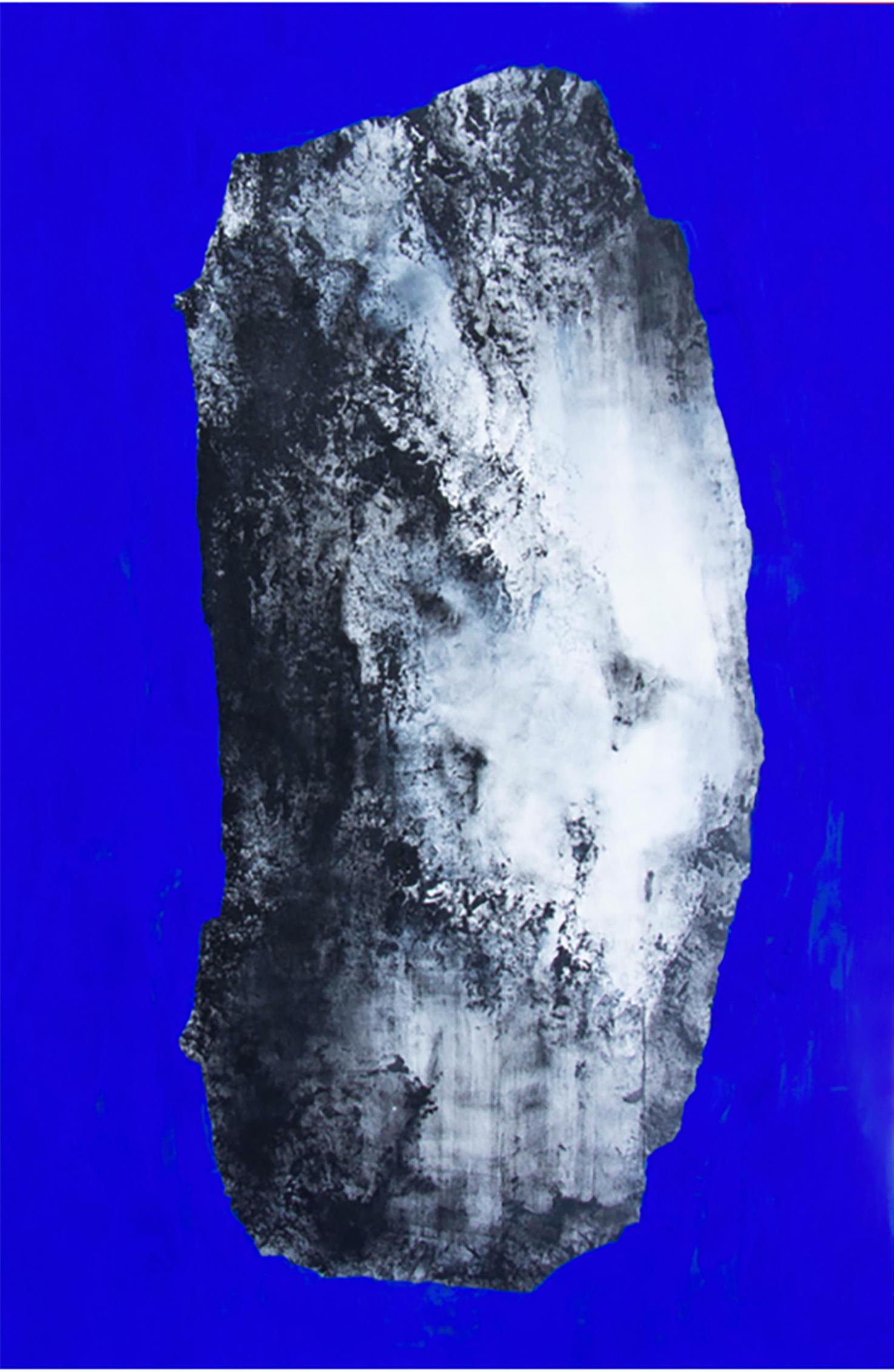 Bleu - Pierre V & VI (Diptych) - Painting by Alexandre Valette