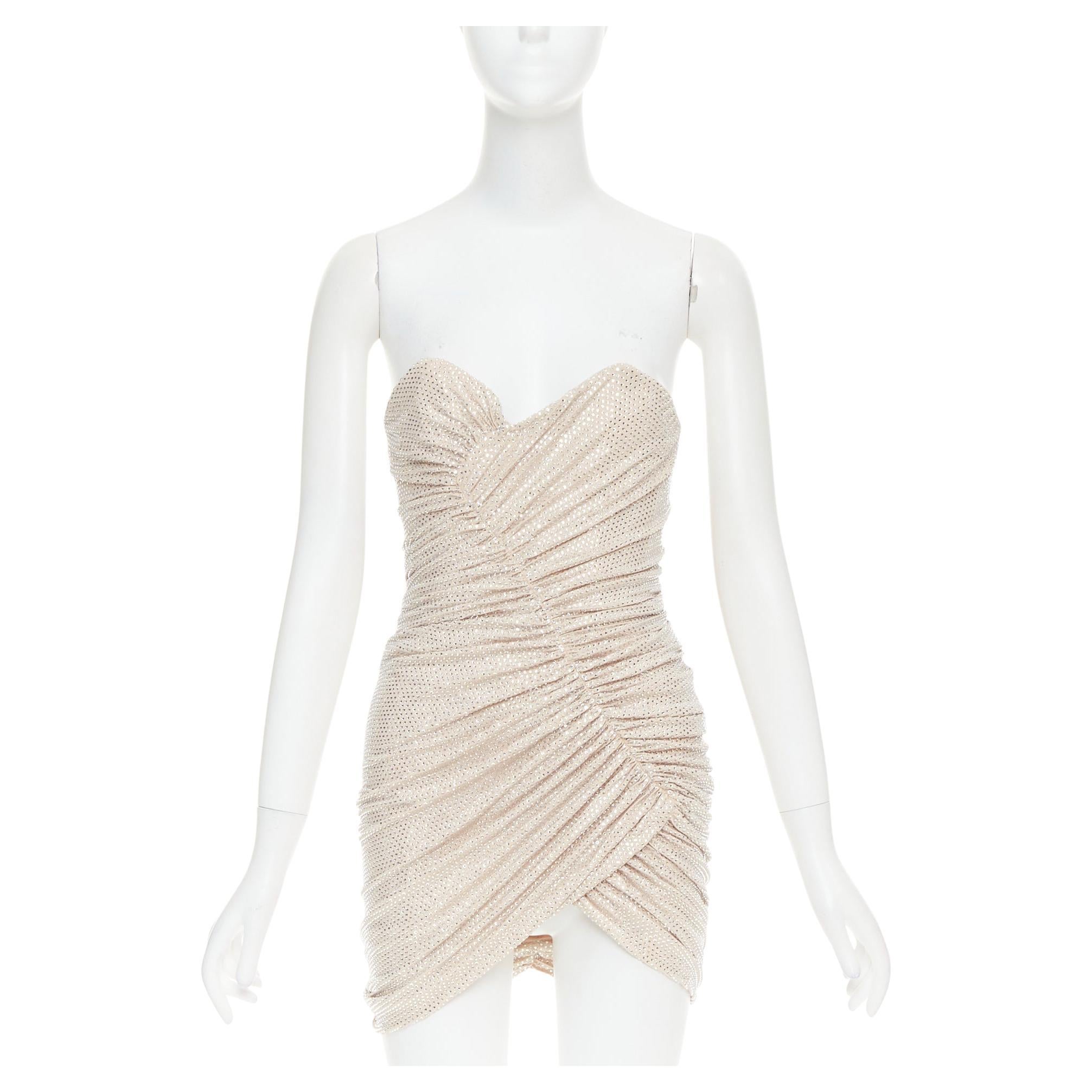 ALEXANDRE VAUTHIER 2023 Brautkleid Diamant Strass Kristall Bustier Minikleid