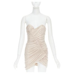 ALEXANDRE VAUTHIER 2023 Brautkleid Diamant Strass Kristall Bustier Minikleid