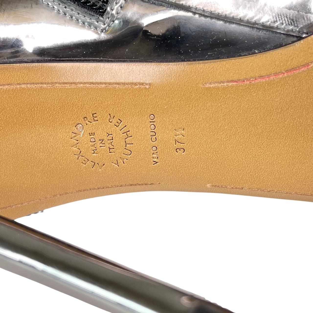 Gray Alexandre Vauthier Alex Mirror Metallic Knee High Boots (37.5 EU)