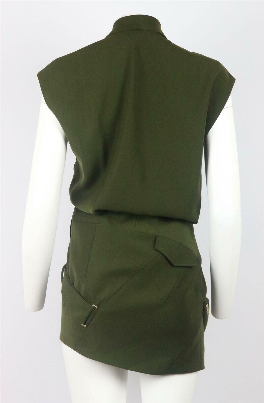 Alexandre Vauthier Asymmetric Effect Crepe Mini Dress In Excellent Condition In London, GB