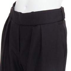 ALEXANDRE VAUTHIER AW2021 black double front dart wide leg pants