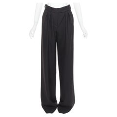 ALEXANDRE VAUTHIER AW2021 - Pantalon large noir à double fente sur le devant