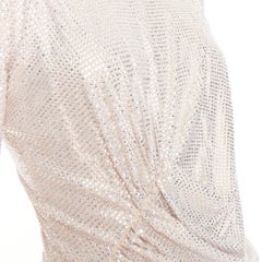 ALEXANDRE VAUTHIER AW2022 Bridal diamond strass crystal asymmetric draped dress