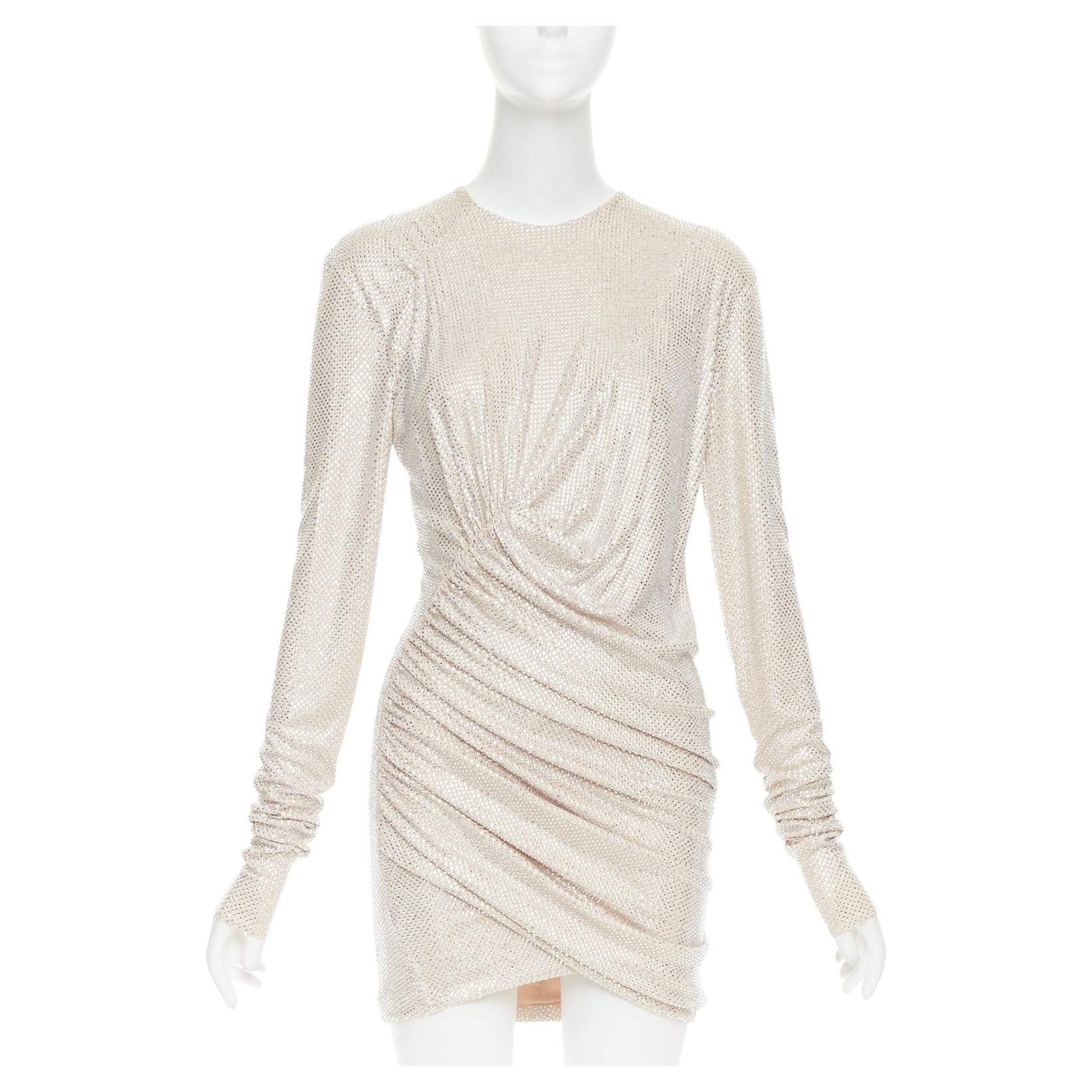 ALEXANDRE VAUTHIER AW2022 Brautkleid Diamant Strass Kristall asymmetrisch drapiert