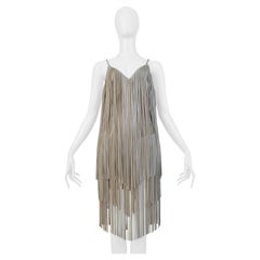 Alexandre Vauthier Beige Fringe Mini Dress