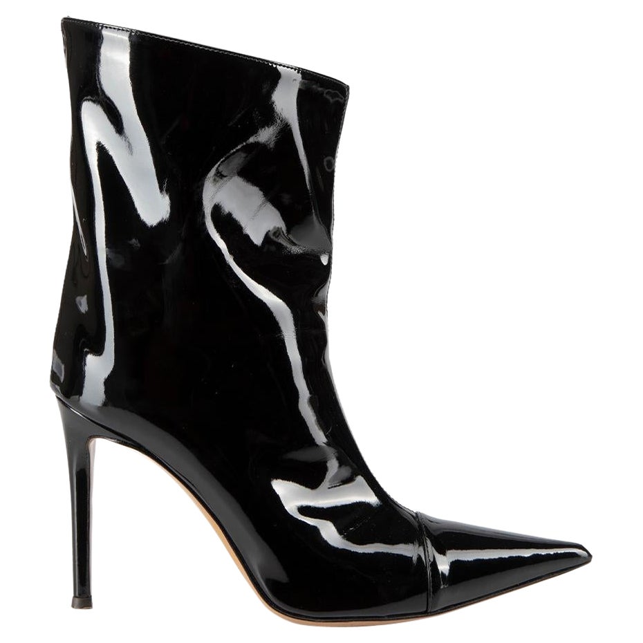 Alexandre Vauthier Botín de tacón con punta negro Talla IT 35.5 en venta