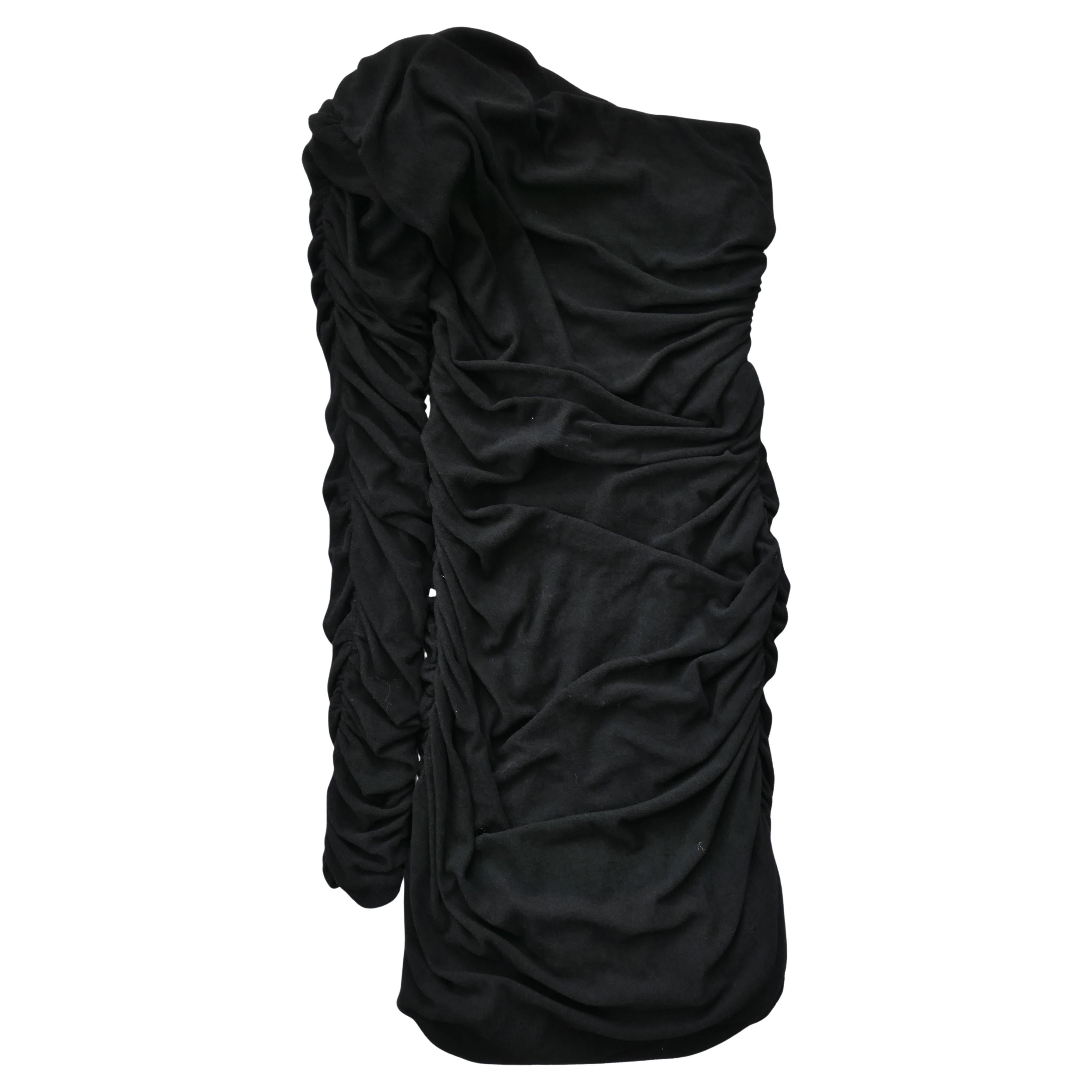 Alexandre Vauthier Black - Mini robe froncée à une épaule