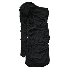 Alexandre Vauthier Mini Abito monospalla increspato nero