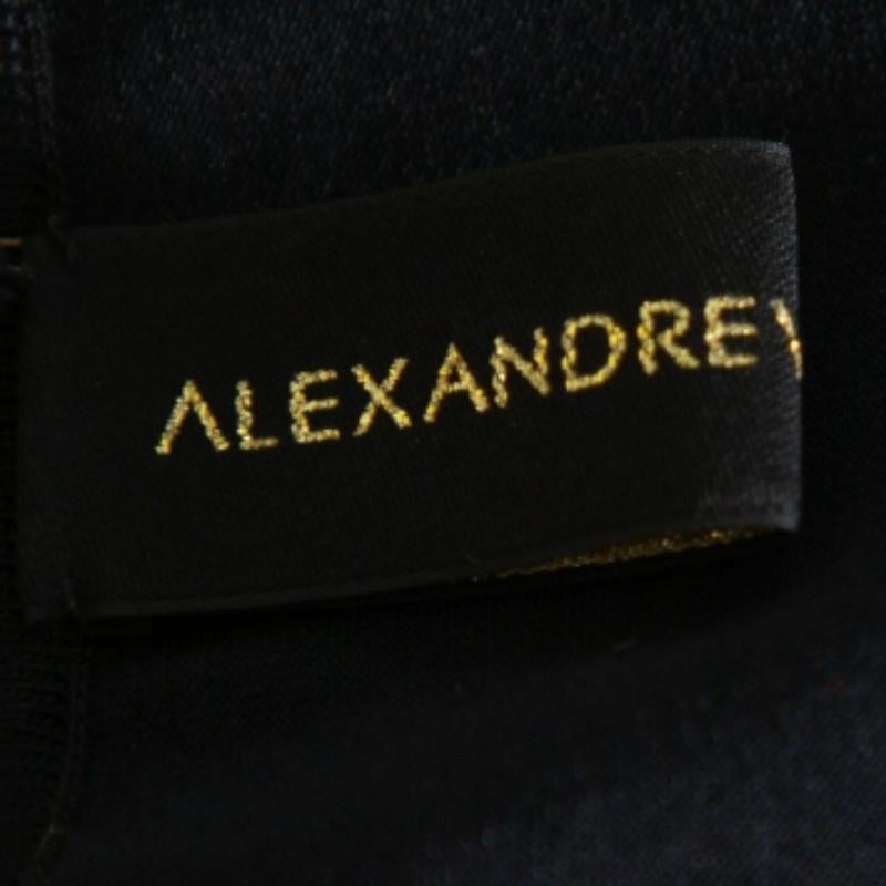 Alexandre Vauthier Black Stretch Lace Bodycon Dress M In Excellent Condition For Sale In Dubai, Al Qouz 2
