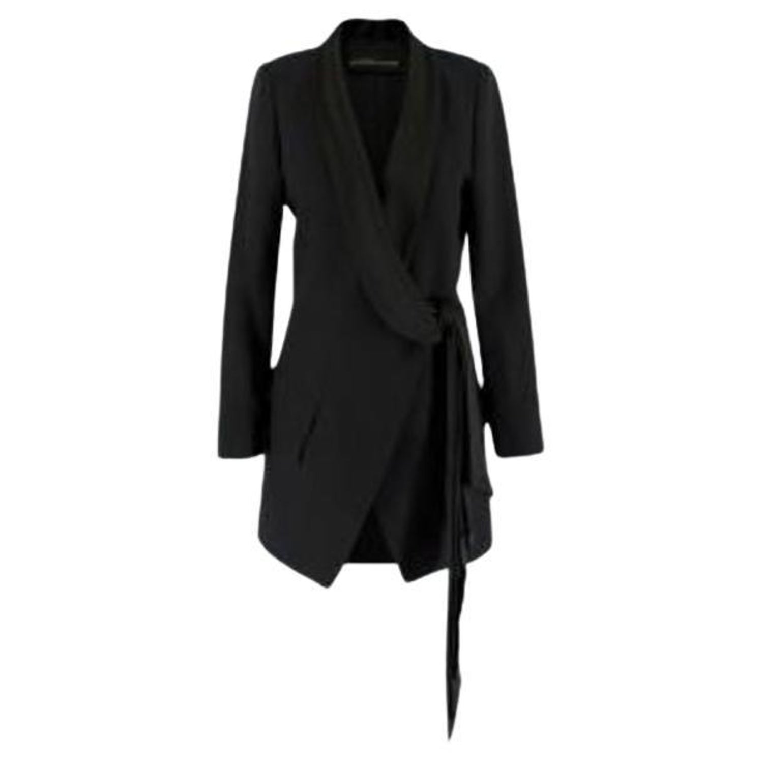 Alexandre Vauthier Black Tuxedo Wrap Mini Dress For Sale at 1stDibs
