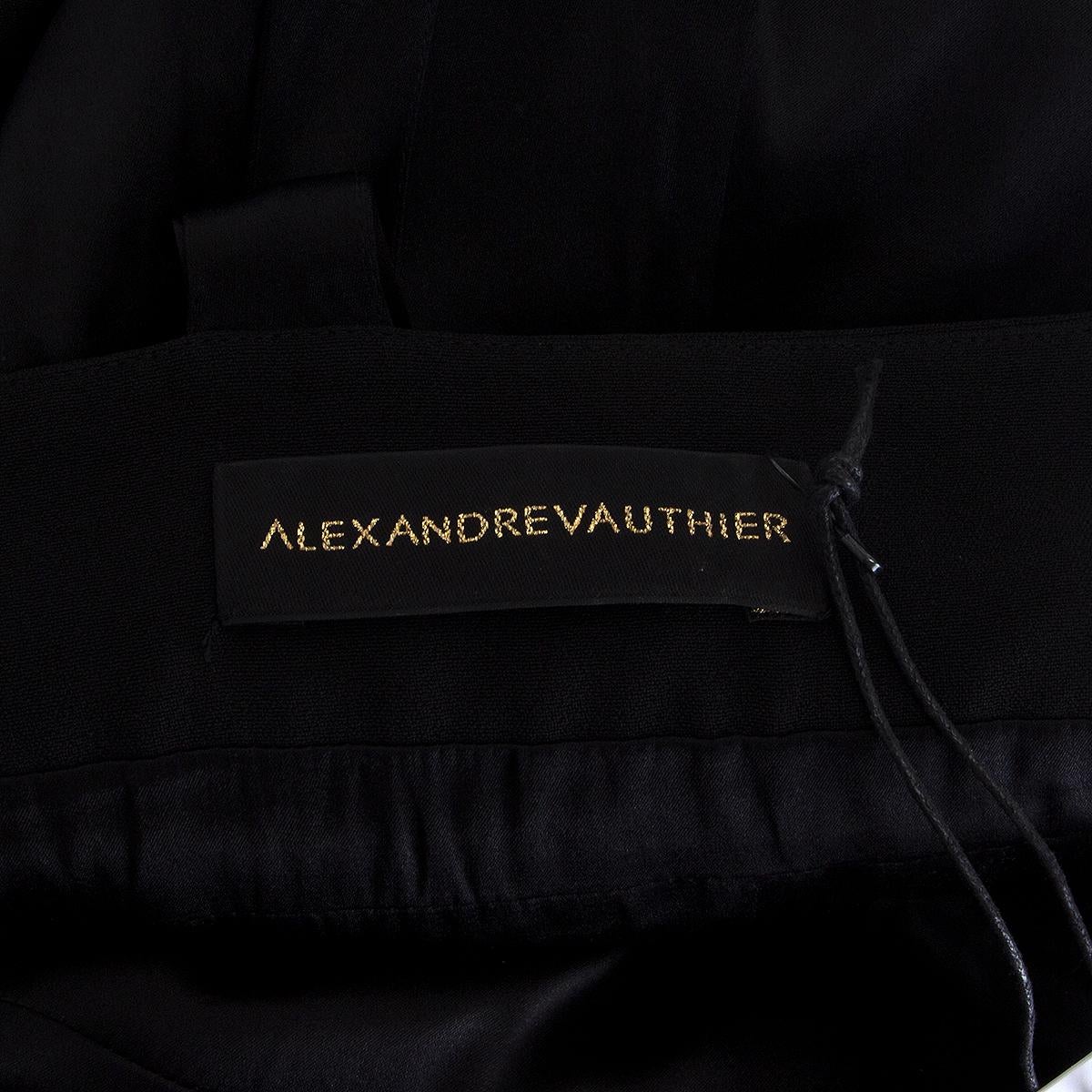 Women's ALEXANDRE VAUTHIER black viscose ASYMMETRIC ONE SHOULDER Dress 38 S For Sale