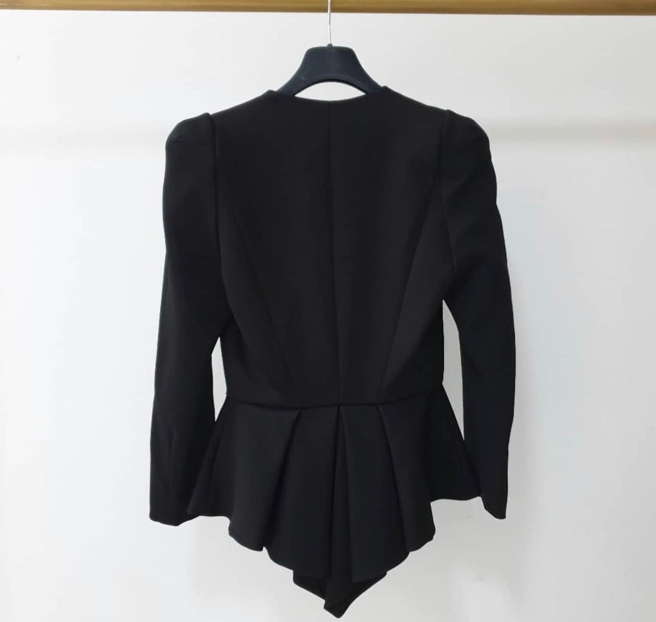 ALEXANDRE VAUTHIER  Black Viscose Wrap Jacket For Sale 1