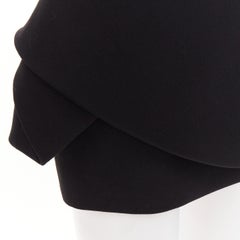 ALEXANDRE VAUTHIER - Robe à volants asymétriques en crêpe de laine noir