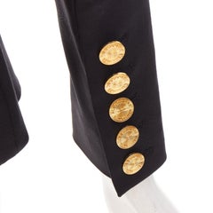 ALEXANDRE VAUTHIER wool gold sunburst buttons double breasted blazer jacket