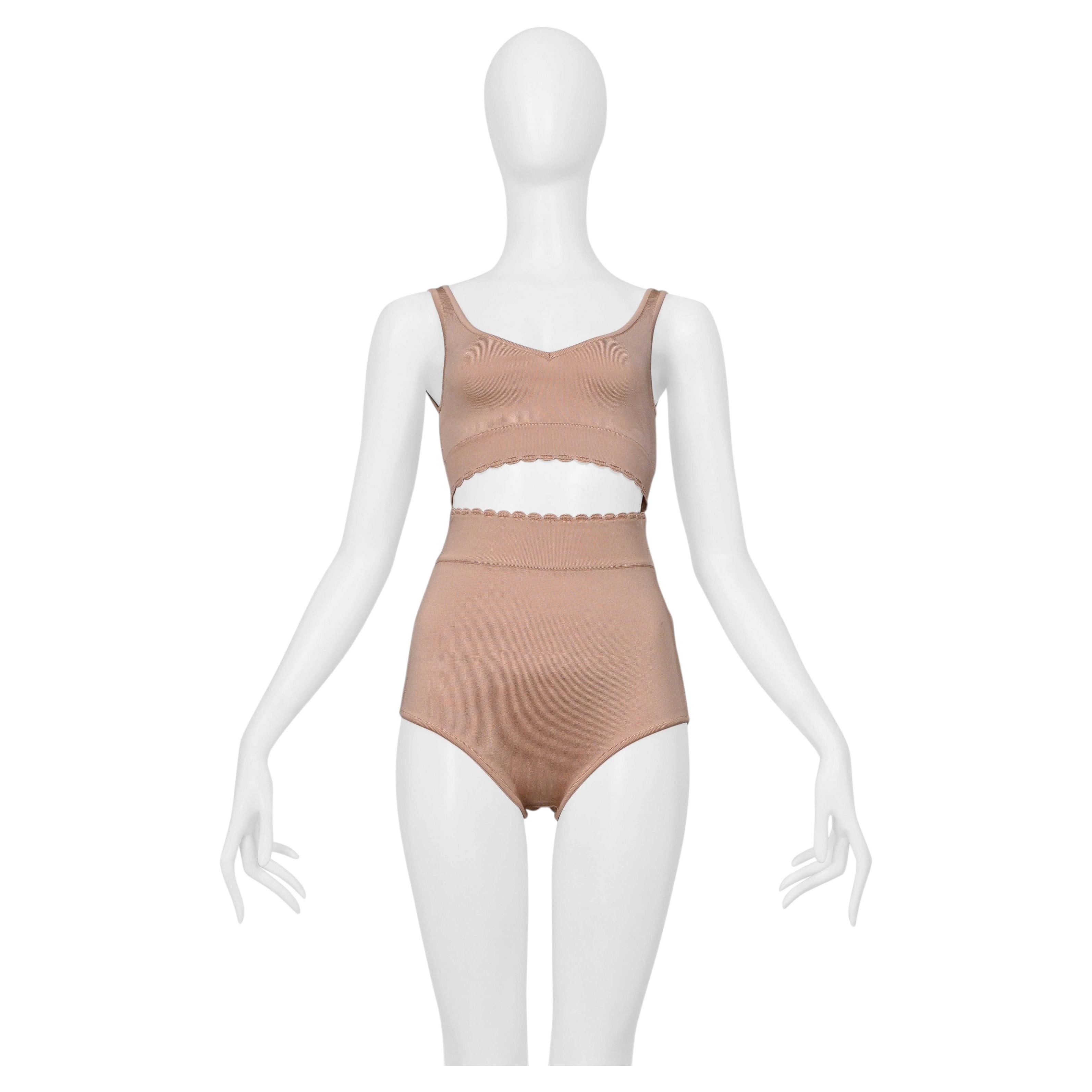 Reggiseno e pantaloni caldi Alexandre Vauthier Blush in vendita