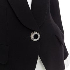ALEXANDRE VAUTHIER COUTURE 2022 Runway black enamel gold buttons power blazer