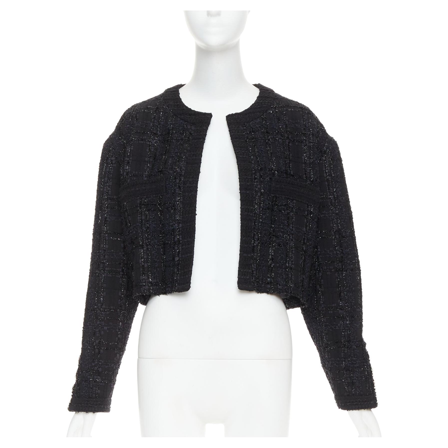 ALEXANDRE VAUTHIER COUTURE AW2019 Laufstegjacke aus Tweed ohne Kragen