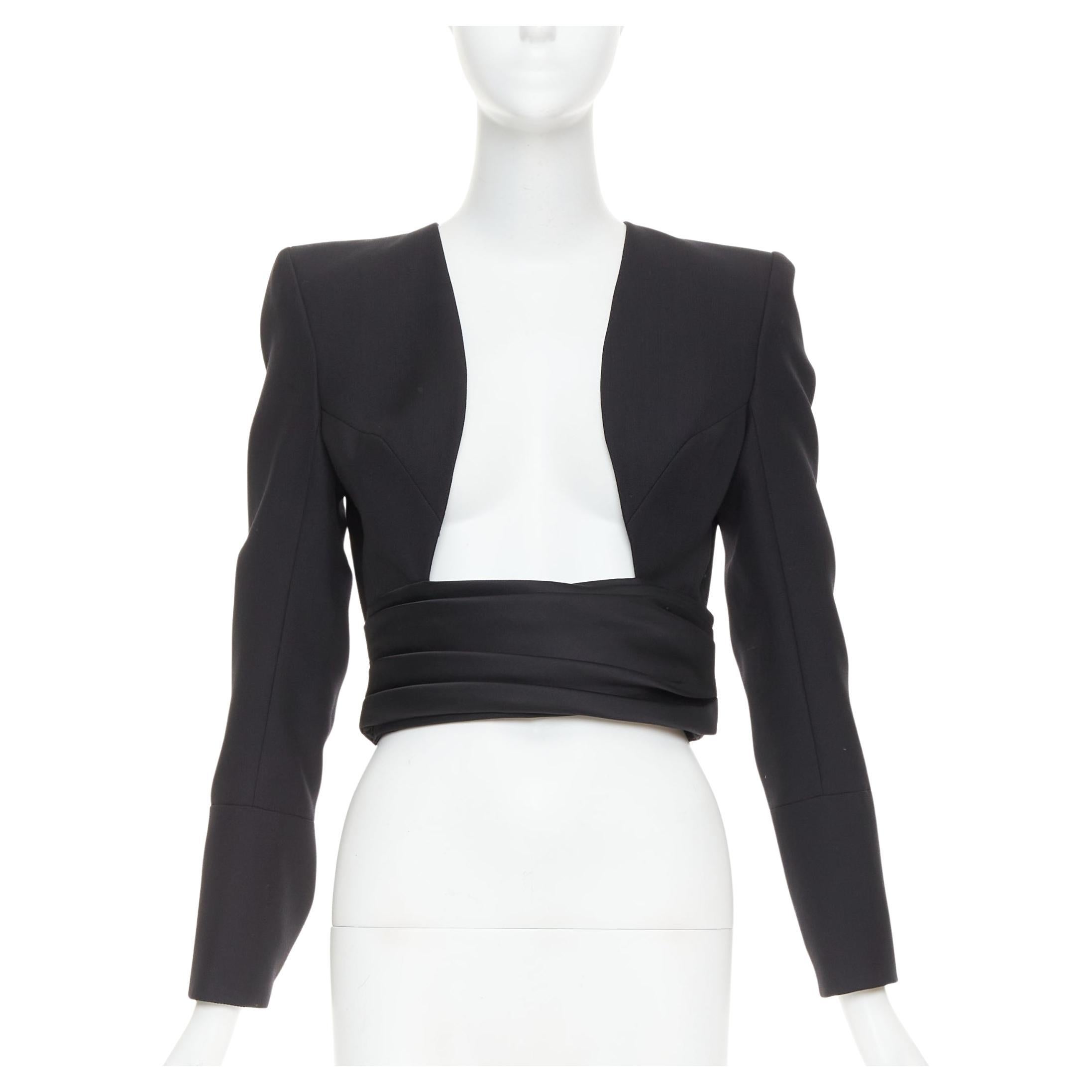 ALEXANDRE VAUTHIER COUTURE AW2020 Laufstegjacke mit Kummerbund vorne offen