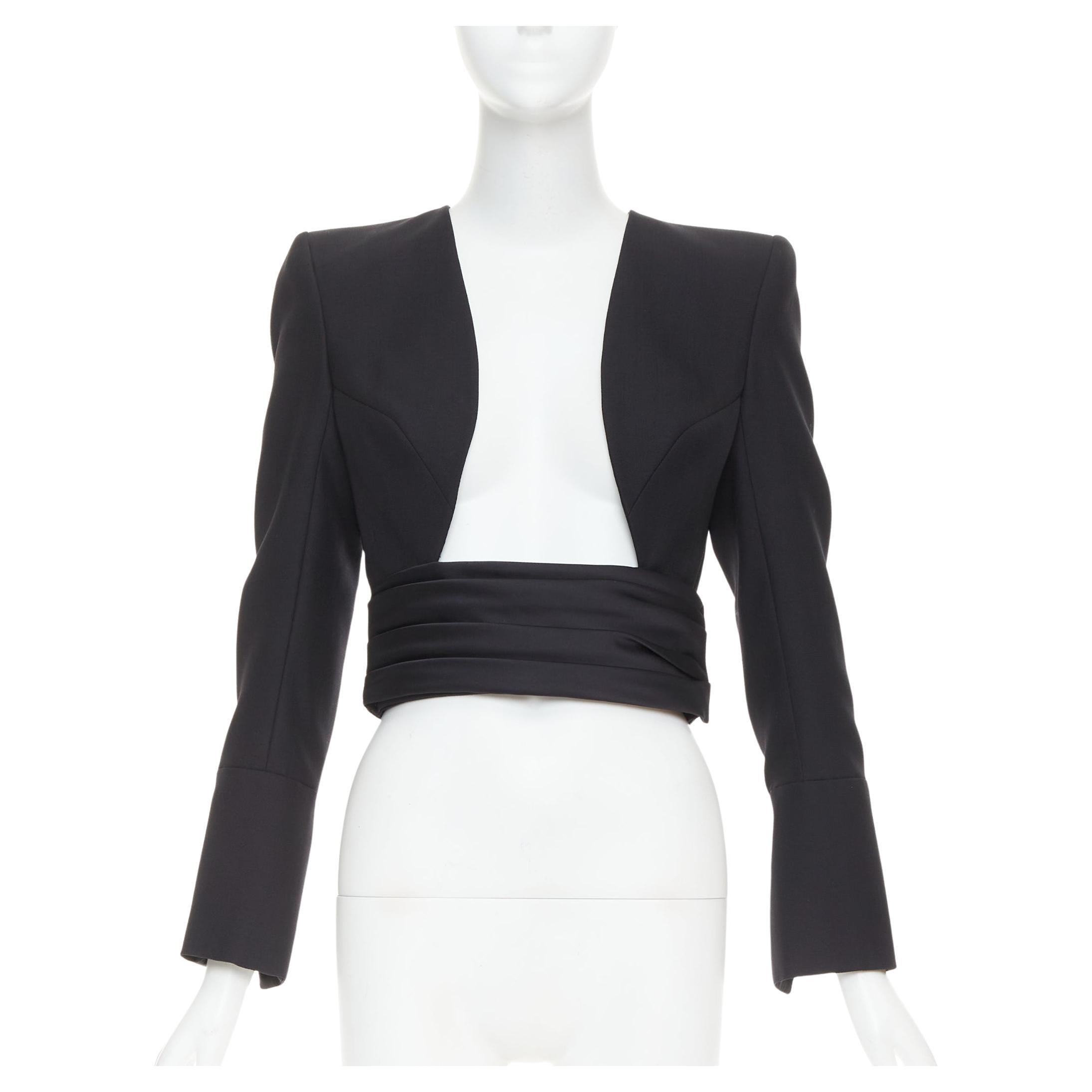 ALEXANDRE VAUTHIER COUTURE AW2020 Laufstegjacke mit Kummerbund vorne offen