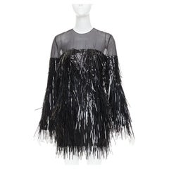 ALEXANDRE VAUTHIER COUTURE AW2022 Défilé noir robe longue en paillettes à sequins
