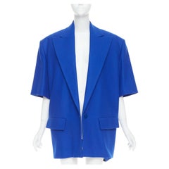 ALEXANDRE VAUTHIER COUTURE AW2022 Runway bleu blazer oversize à manches courtes