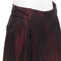 ALEXANDRE VAUTHIER COUTURE Aw2022 Runway bordeaux red high waist wide leg pants