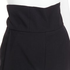 ALEXANDRE VAUTHIER COUTURE black crepe high waisted waistband harem pants