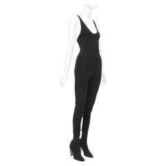 ALEXANDRE VAUTHIER COUTURE black tank jumpsuit pantashoes heel boots EU40
