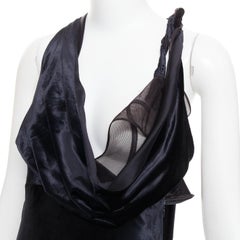 ALEXANDRE VAUTHIER COUTURE black velvet sheer panel mermaid gown
