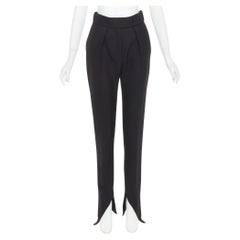 ALEXANDRE VAUTHIEr COUTURE Hose aus Wollkrepp mit Abnähern und geschwungenem, geteiltem Saum