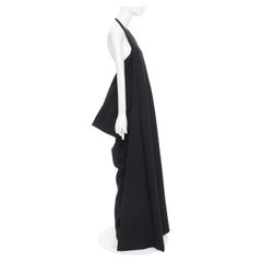 ALEXANDRE VAUTHIER COUTURE crepe halter neck cowl back voluminous maxi gown