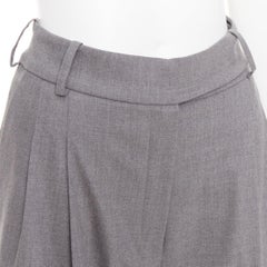 ALEXANDRE VAUTHIER COUTURE rolled hem high waisted pleat front wide leg pants