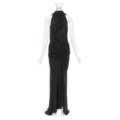 ALEXANDRE VAUTHIER COUTURE Runway crystal ruched waist drape sash train gown