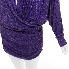 ALEXANDRE VAUTHIER COUTURE Runway strass crystal power shoulder mini dress