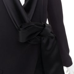 ALEXANDRE VAUTHIER COUTURE S2018 Runway black pagoda shoulder blazer dress FR36