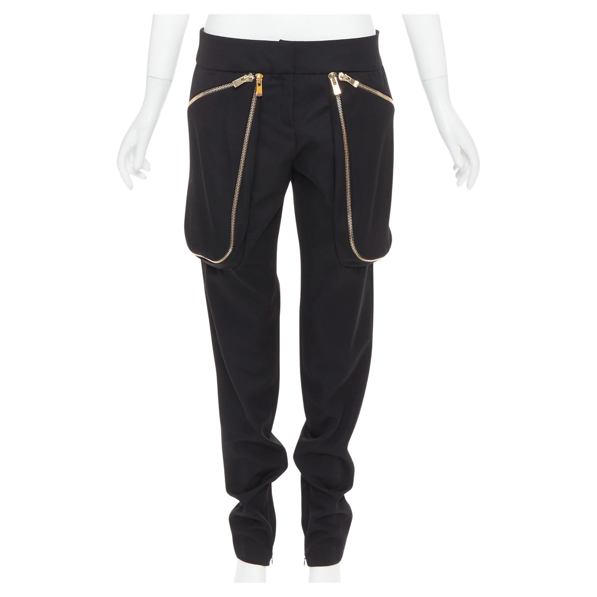 ALEXANDRE VAUTHIER COUTURE SS2016 Laufsteg Gold Reißverschluss Cargotasche Haremshose im Angebot